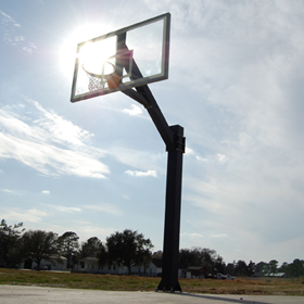 Outdoor photo of the Hercules Basketball System