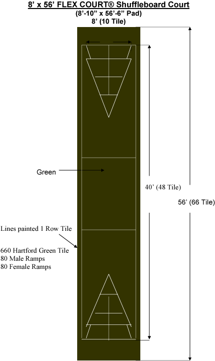8 x 56 shuffleboard Court
